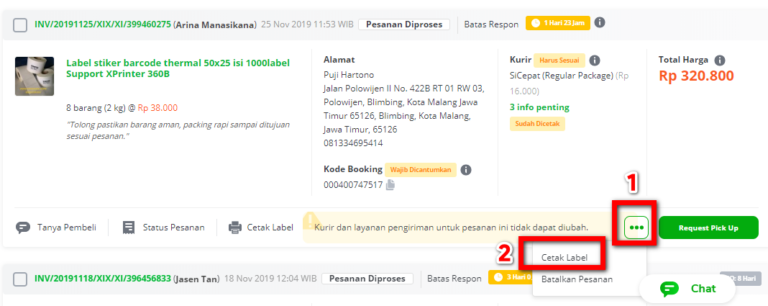 2 Cara Print Resi Tokopedia Atau Label Kirim Dengan Mudah Ginee