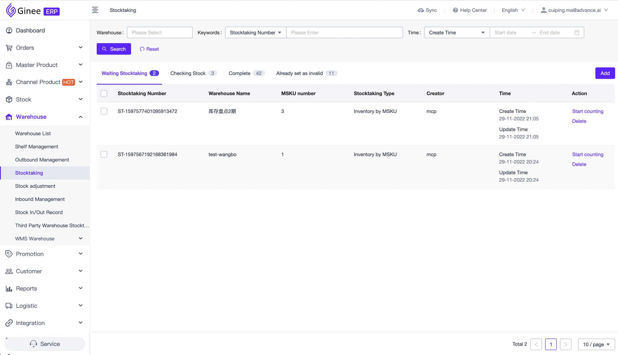Cara Melakukan Stock Opname di Sistem ERP Ginee