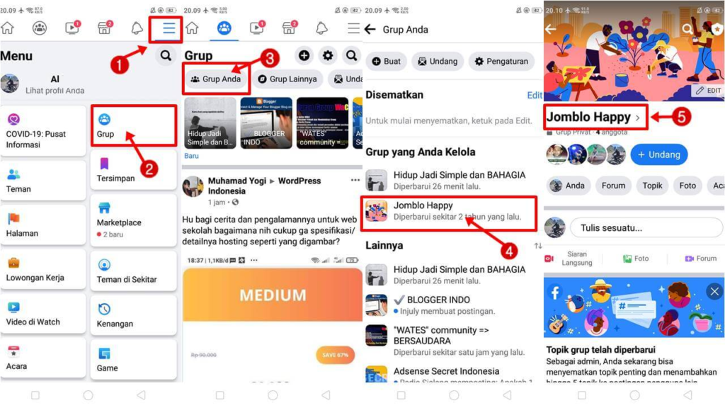 cara menghapus grup facebook dengan ui lama