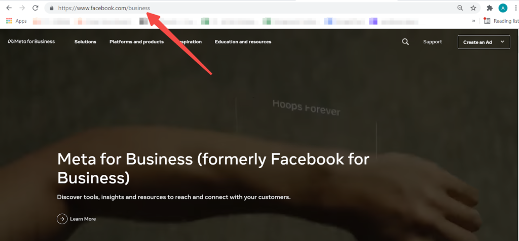 akses halaman facebook business